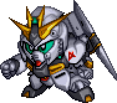 Nu Gundam full-body art — Super Robot Wars 64