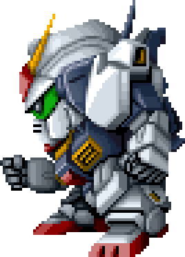 Gundam Mk-II full-body art — Super Robot Wars 64