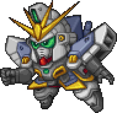 Gundam Sandrock Custom full-body art — Super Robot Wars 64