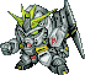 Nu Gundam full-body art — Super Robot Wars A