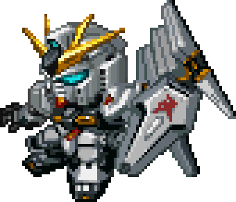 Nu Gundam full-body art — Super Robot Wars Alpha