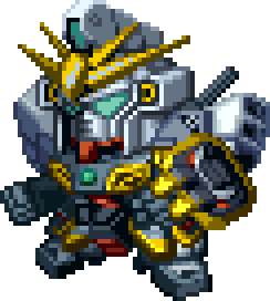 Gundam Sandrock Custom full-body art — Super Robot Wars Alpha