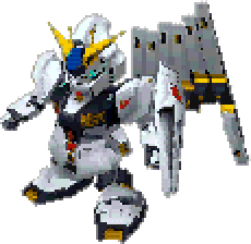 Nu Gundam full-body art — Super Robot Wars Alpha for Dreamcast