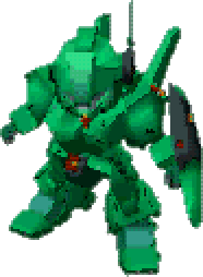 Jegan full-body art — Super Robot Wars Alpha for Dreamcast