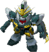 Gundam Sandrock Custom full-body art — Super Robot Wars Alpha for Dreamcast