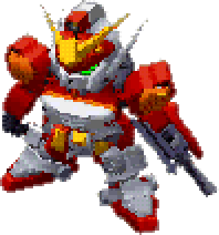 Gundam Heavyarms Custom full-body art — Super Robot Wars Alpha for Dreamcast