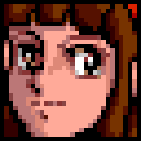 Sayaka face portrait — Super Robot Wars Compact for WonderSwanColor (remake)