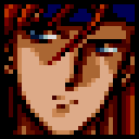 Ryo face portrait — Super Robot Wars Compact for WonderSwanColor (remake)