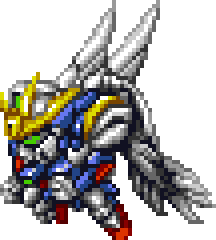 ウイングゼロカスタム full-body art — Super Robot Wars Compact for WonderSwanColor (remake)
