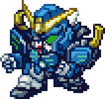 ヘビーアームズカスタム 機体全身 — スーパーロボット大戦COMPACT for WonderSwanColor (リメイク版)