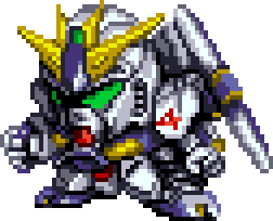 Nu Gundam full-body art — Super Robot Wars Compact 3