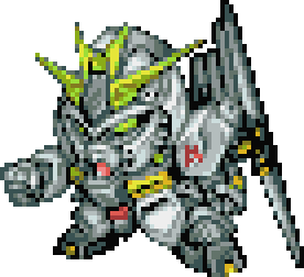Nu Gundam full-body art — Super Robot Wars D