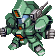 Jegan full-body art — Super Robot Wars F
