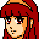 Sayaka face portrait — 2nd Super Robot Wars (Famicom Mini) (port)