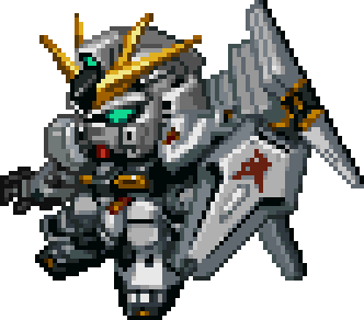 Nu Gundam full-body art — Super Robot Wars Impact (remake)