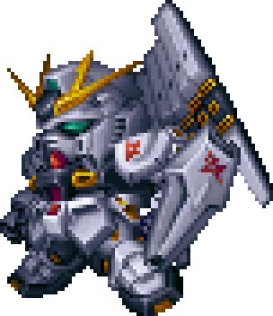 Nu Gundam full-body art — Super Robot Wars MX Portable (port)