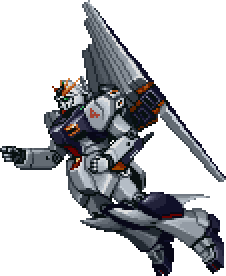 Nu Gundam full-body art — Shin Super Robot Wars