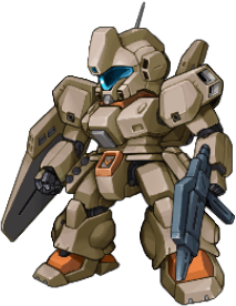 Jegan full-body art — Super Robot Wars V